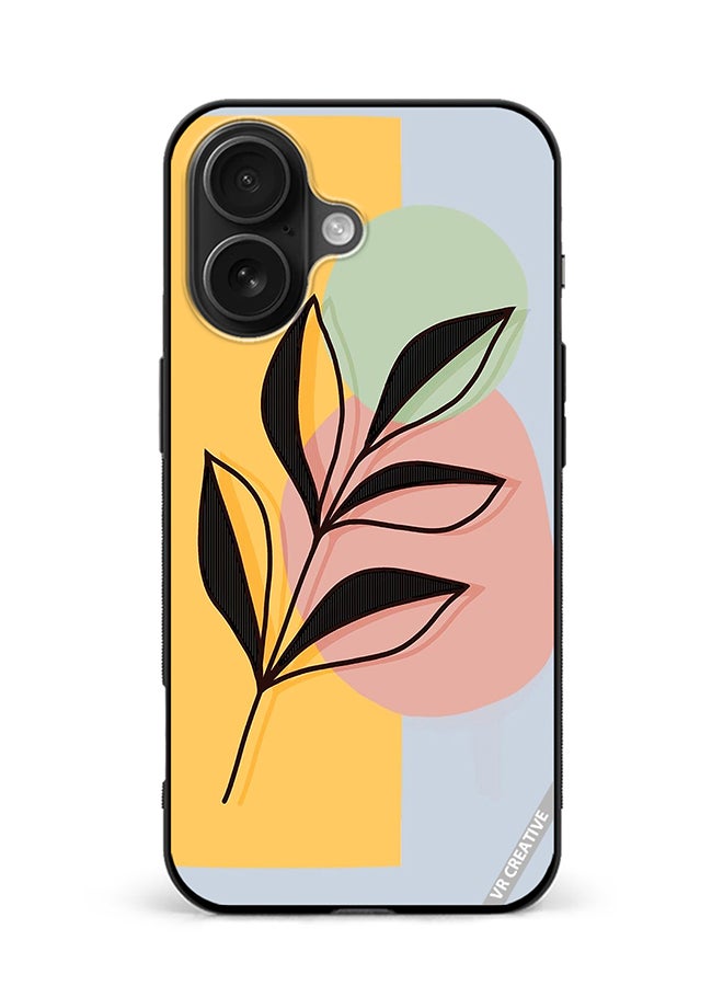 VR CREATIVE Protective Case Cover For Apple iPhone 16 Plus Abstract Shapes And Floral Design Multicolour