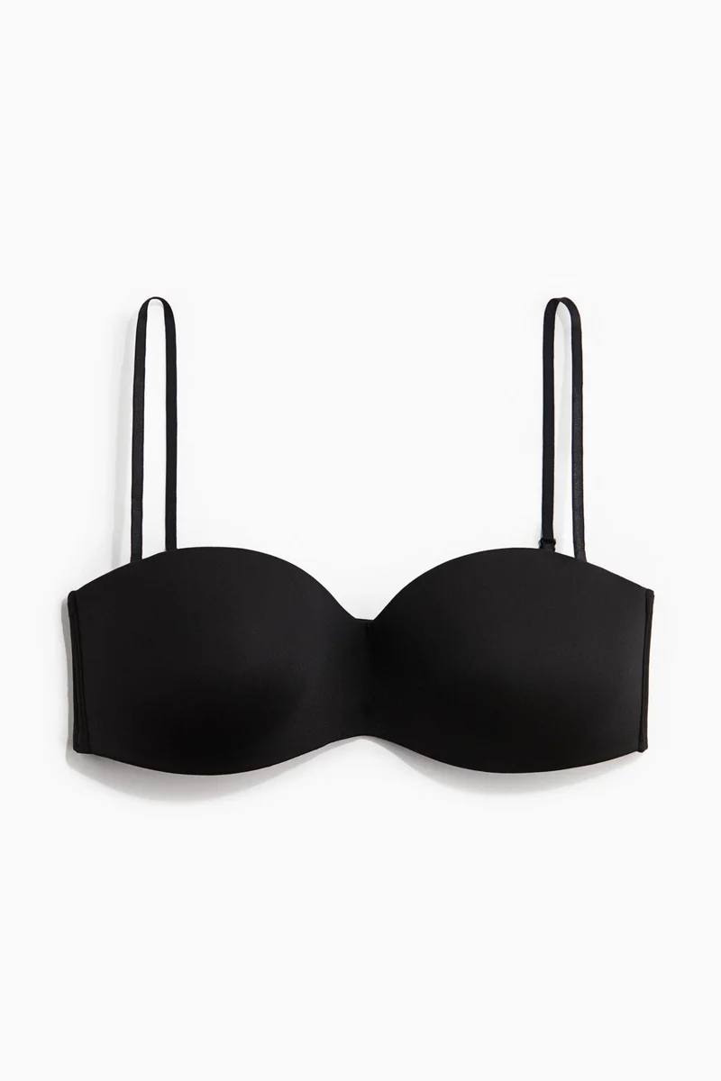 H&M Padded microfibre bandeau bra