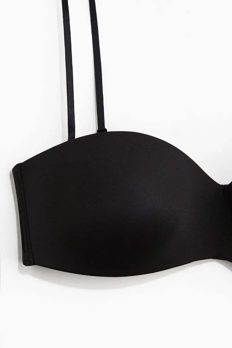 H&M Padded microfibre bandeau bra