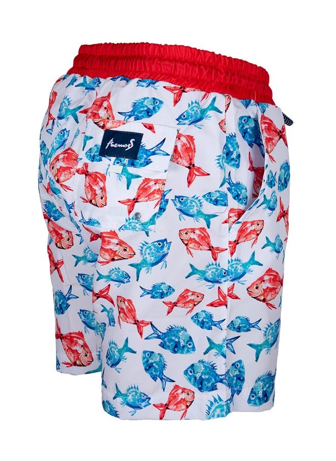 Anemoss - Men’s Swim Trunk with PVC Bag, Swimming Shorts for Men, Beach Shorts for Men with Elastic Drawstring Waistband, Soft Mesh Lining and Pockets, Standard Fit and Mid-Length, Mens Shorts for Running, Exercise, Size M | Made in Turkey - Image 1