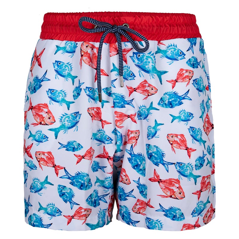 Anemoss Men’s Swim Trunk with PVC Bag, Swimming Shorts for Men, Beach Shorts for Men with Elastic Drawstring Waistband, Soft Mesh Lining and Pockets, Standard Fit and Mid-Length, Mens Shorts for Running, Exercise, Size M | Made in Turkey - Image 1