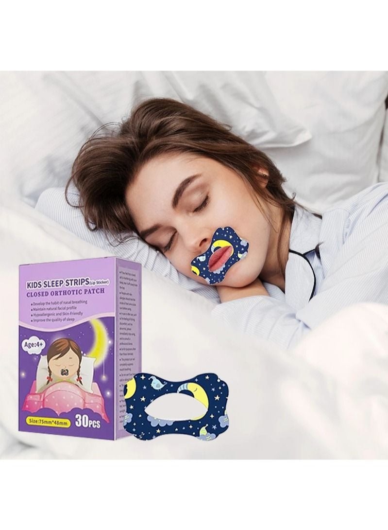 Generic Adult Sleep Patch Gentle Mouth Band Reduces Mouth Breathing Improves Nighttime Sleep and Provides Immediate Snoring Relief 30 Pieces  - Image 1