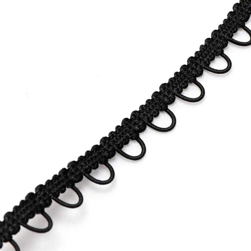 Trim eJoyce 4-Yards Petite Braid with Elastic Button Loop for Costume, Crafts and Sewing, TR-12155 (Black) - Image 4