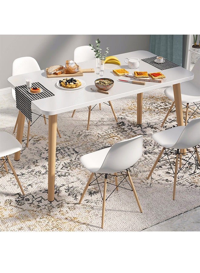 Generic Nordic Modern Minimalist Style Rectangular Dining Table,Dinner Table,Kitchen Table,Living Room Dining Table,Suitable For Kitchen, Dining Room And Living Room, 100cm×60cm×73cm  - Image 1