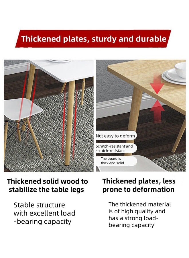 Generic Nordic Modern Minimalist Style Rectangular Dining Table,Dinner Table,Kitchen Table,Living Room Dining Table,Suitable For Kitchen, Dining Room And Living Room, 100cm×60cm×73cm  - Image 5