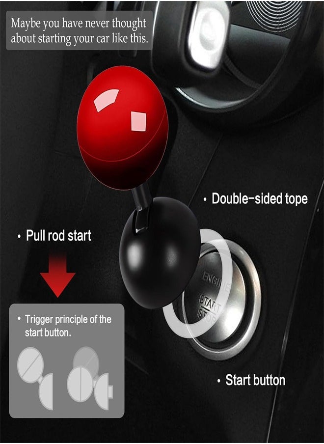 RATSAW Car Push to Start Button Rocker Car One Button Start Lever Car Engine Start Stop Button Joystick Starter Ball-bar Cover for Decorative Accessories Universal Size for Cars etc  - Image 3