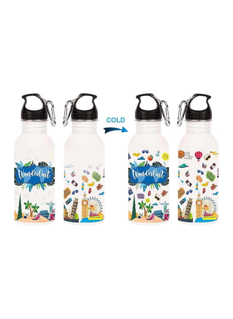 KnACK - KNACK COLOR CHANGING MAGIC BOTTLE STAINLESS STEEL 600 ML Multicolor (WANDERLUST) - Image 1