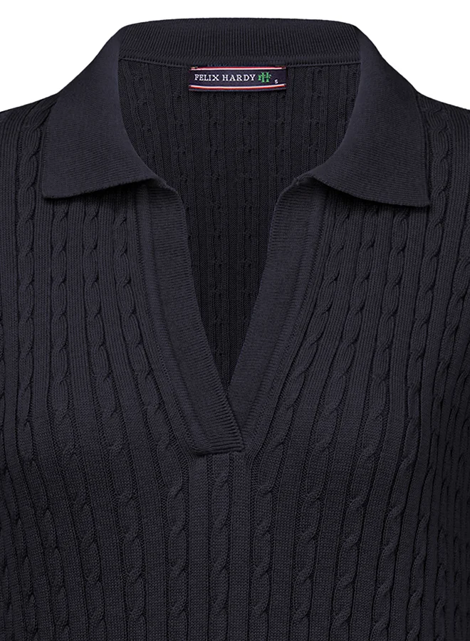 FELIX HARDY Pullover with Polo Collar