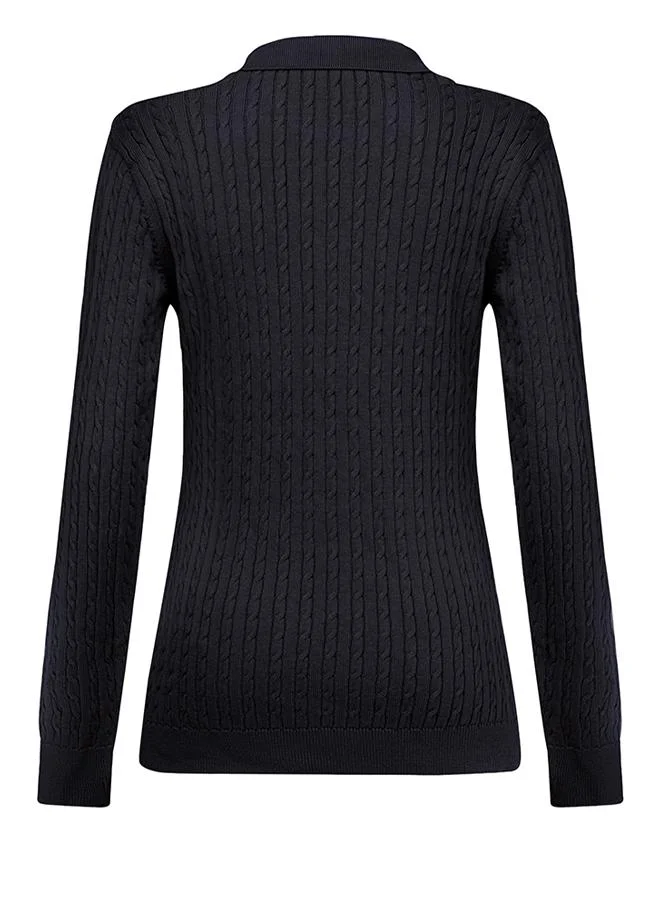 Felix Hardy Navy Pullover with Polo Collar for Women | Best Price UAE