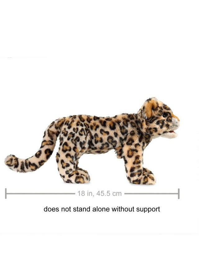 Folkmanis Leopard Cub Hand Puppet,Beige; Brown; Tan; Black; White - Image 5