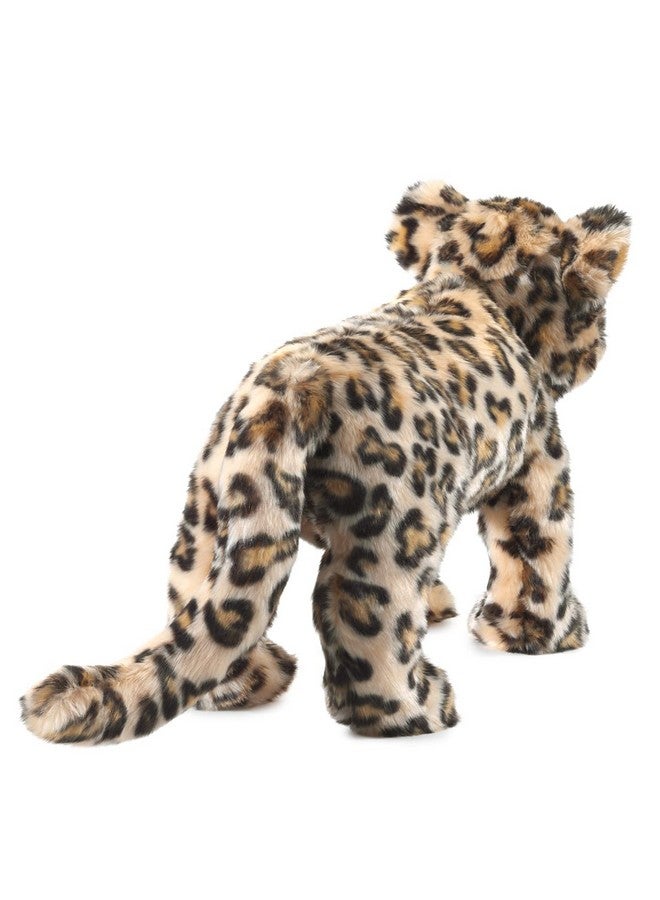 Folkmanis Leopard Cub Hand Puppet,Beige; Brown; Tan; Black; White - Image 2