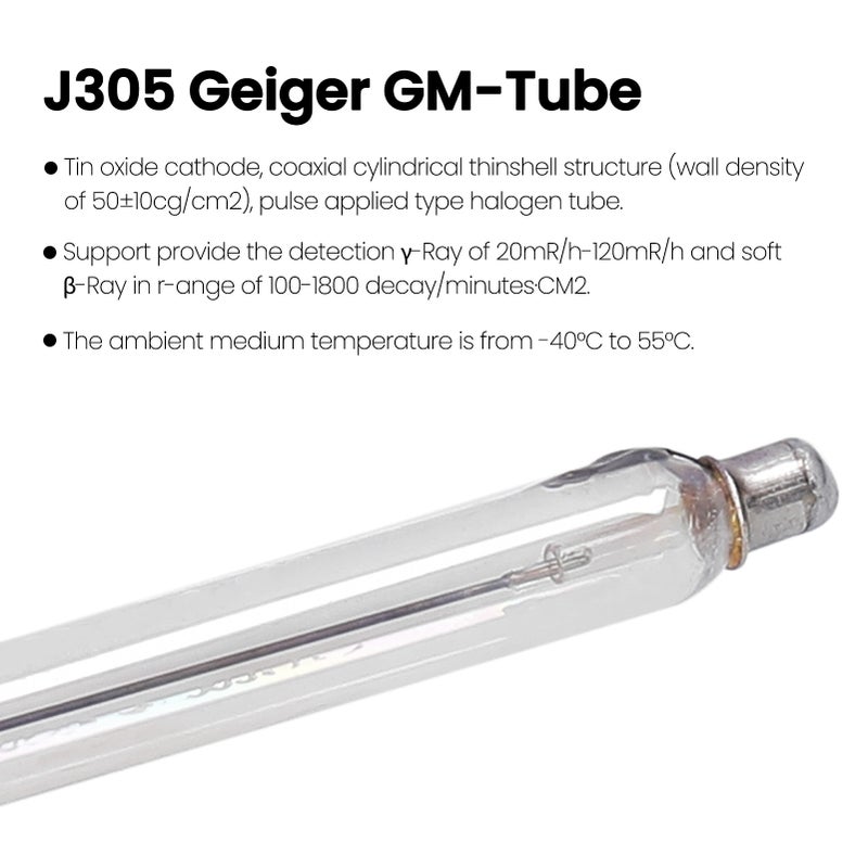 J305 Geiger Counter Tube Nuclear Radiation Detector GM Tube Radiation Monitor Accessory - Image 2