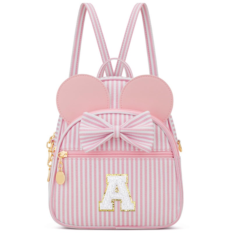 CLOUDWINGS Personalized Birthday Gift for Toddler Girls Small Initial Backpack Purse for Little Girl Cute Mini Purse for 310 Years Old KidsPink A - Image 2