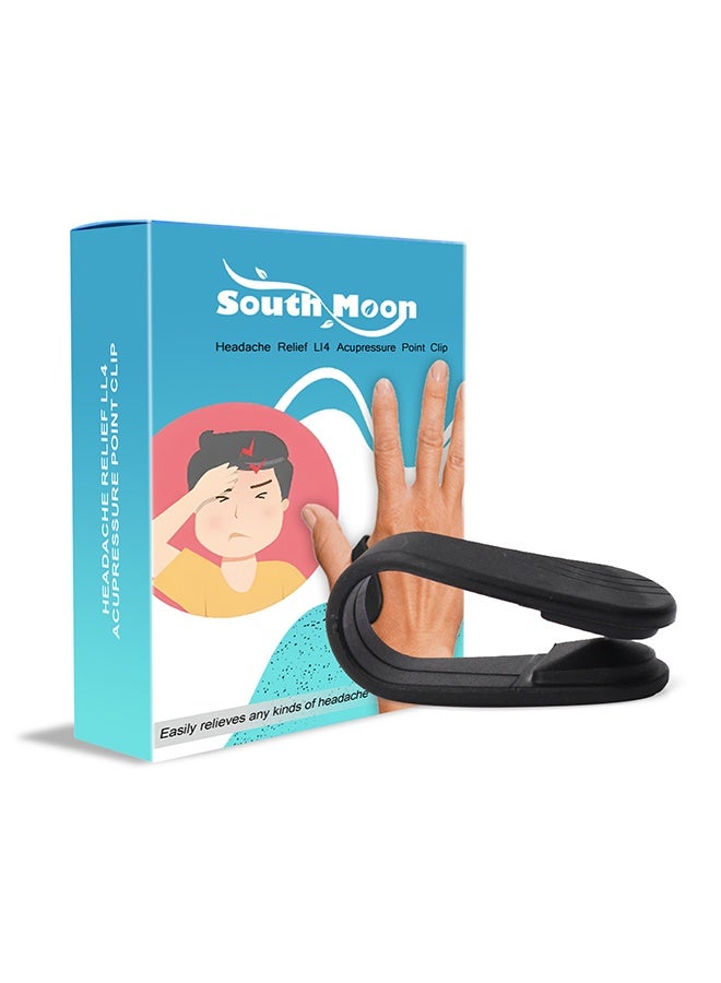 SOUTH MOON Acupressure Point Relaxation Clip for Headache Relief & Stress Alleviation, Flower-Shaped Wearable Hand Pressure Tool for L14 Acupoint, Portable Wellness Aid - Image 1