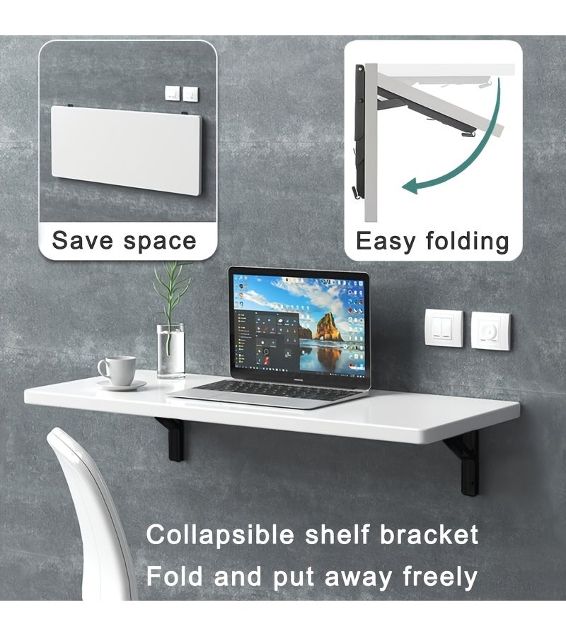6 Heavy Duty Thickened Folding Brackets 16.1 Inch Wall Mount Shelf Support - Image 4