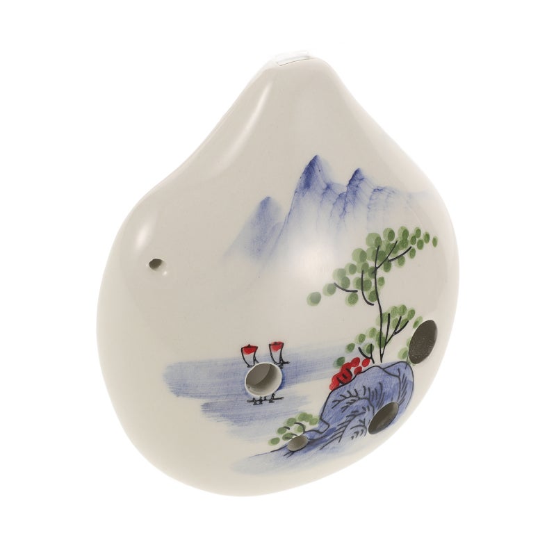 Sound Ceramic Ocarina 6-Holes Alto F Key Ceramic Ocarina Kids Small Ocarina For Beginners Chinese Style Decorate Small Ocarina Instrument Toy - Image 5