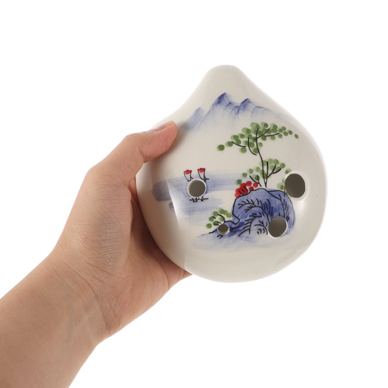 Sound Ceramic Ocarina 6-Holes Alto F Key Ceramic Ocarina Kids Small Ocarina For Beginners Chinese Style Decorate Small Ocarina Instrument Toy - Image 3