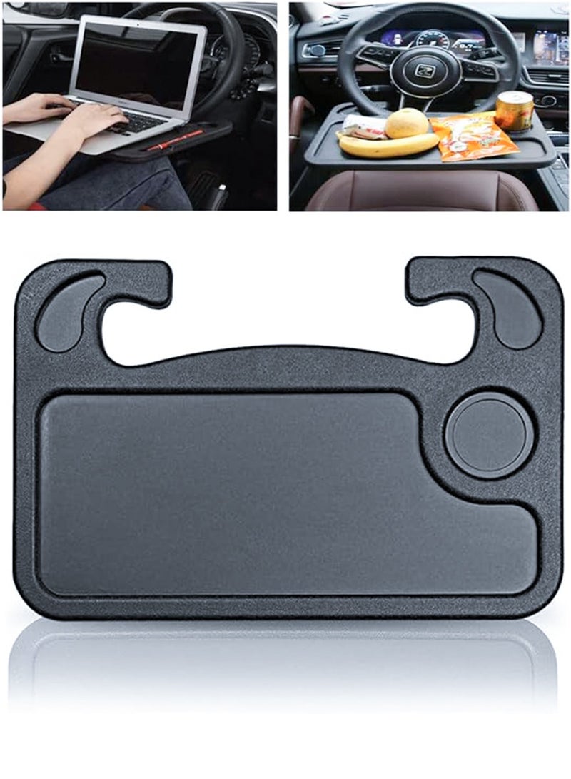ترافل طاولة اطار القيادة المحمولة صينية توجيه المركبات 2 في 1 للوجبات والعمل - مثالي للرحلات الطويلة بالسيارة، التنقلات اليومية، والقيادة لفترات طويلة، جاهز للسفر لجميع المركبات - Image 1