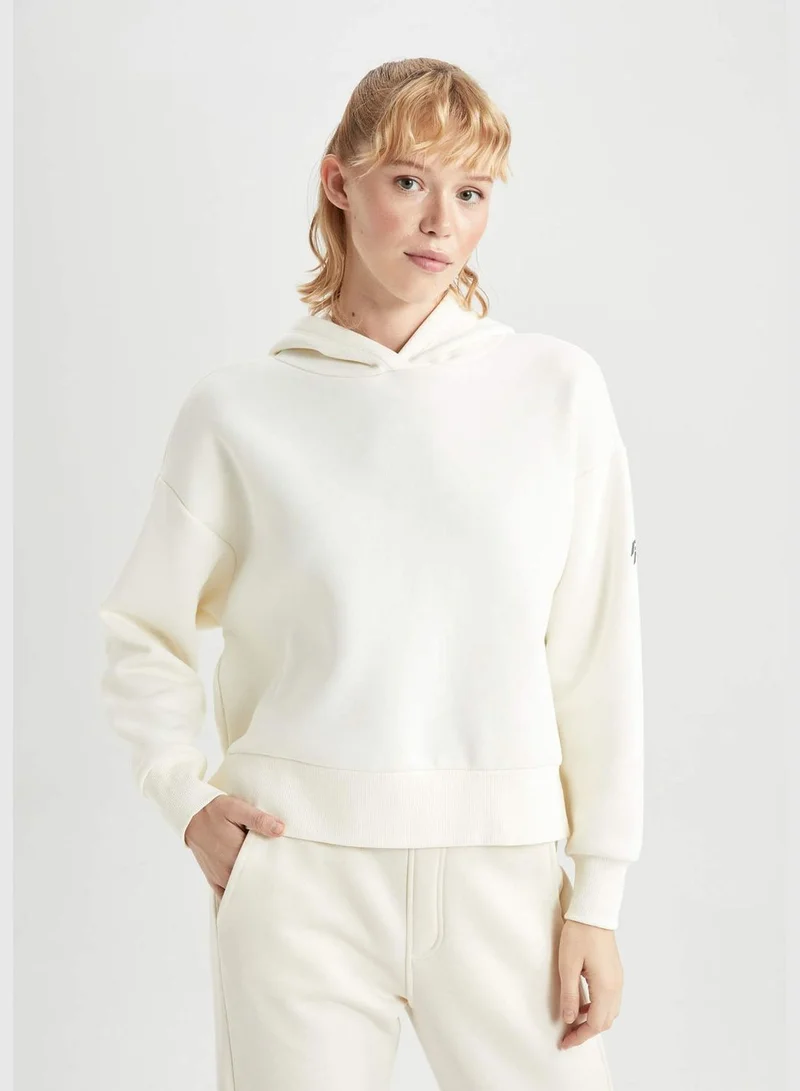 DeFacto Woman Hooded Long Sleeve Knitted Sweatshirt
