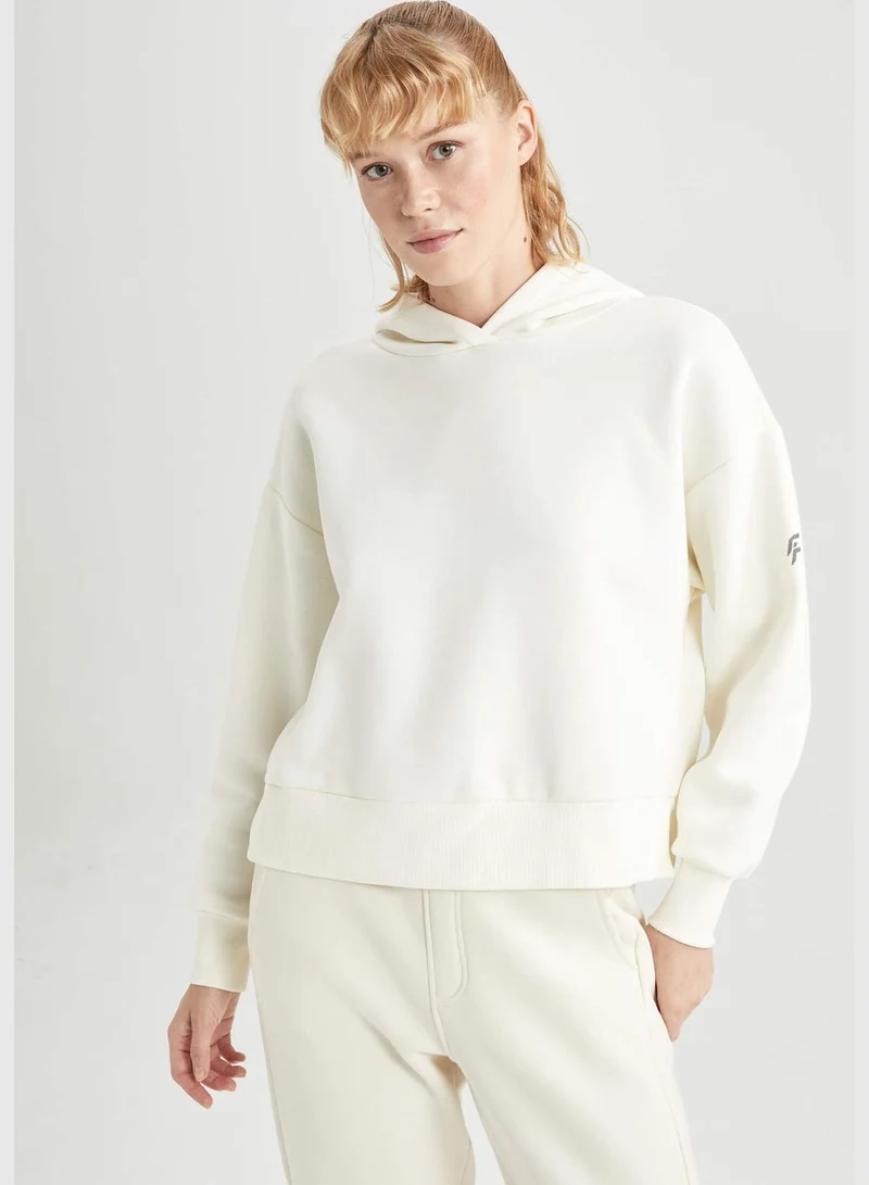DeFacto Woman Hooded Long Sleeve Knitted Sweatshirt