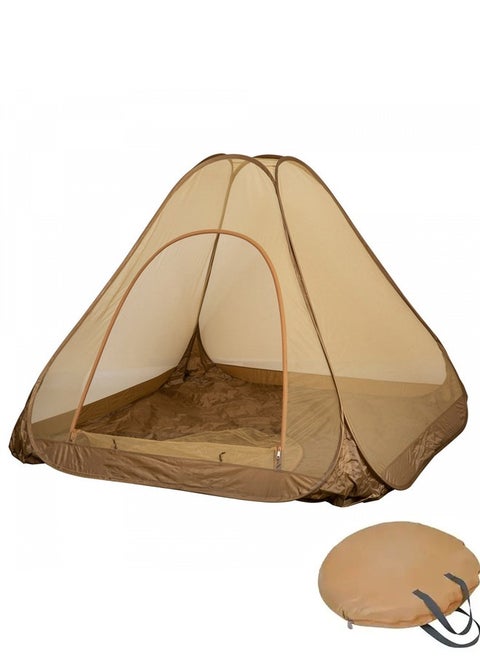 A summer tent for two people equipped with a mosquito net, suitable for camping and trips, size 200*200*130 cm