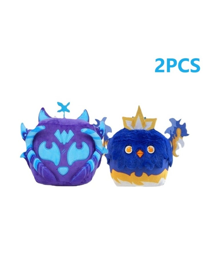2 Pcs Roblox Blox Fruit Plush Toy Phoenix And Fox Box 15 Cm Gift For Fans Girls And Boys