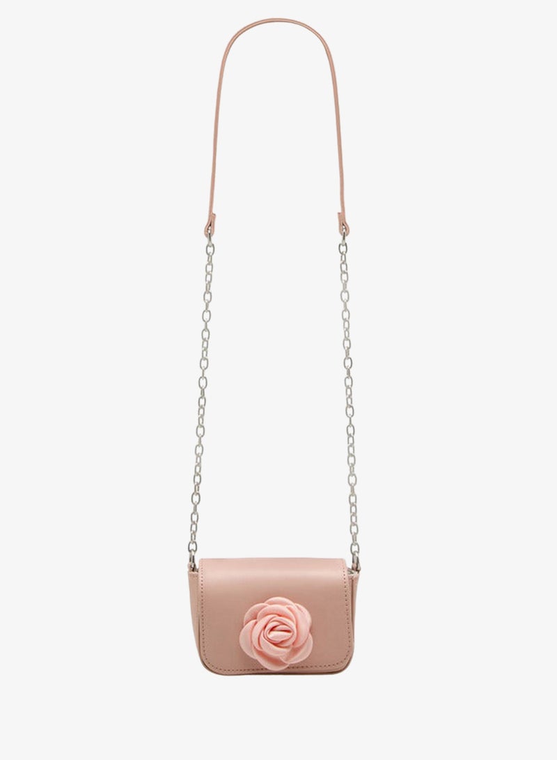 Flora Bella By Shoexpress Floral Accent Crossbody Bag with Chain Strap - Image 3