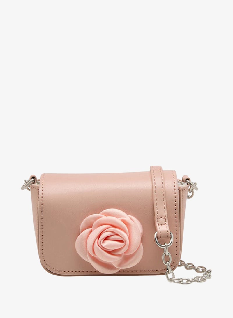 Flora Bella By Shoexpress Floral Accent Crossbody Bag with Chain Strap - Image 1