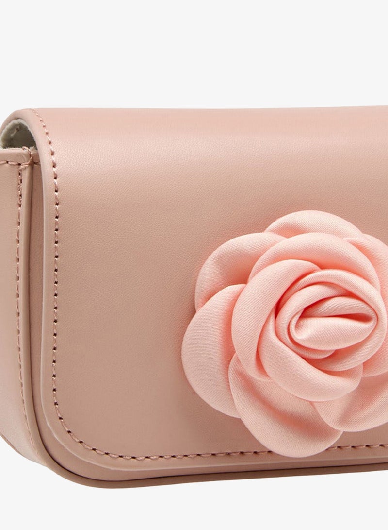 Flora Bella By Shoexpress Floral Accent Crossbody Bag with Chain Strap - Image 5