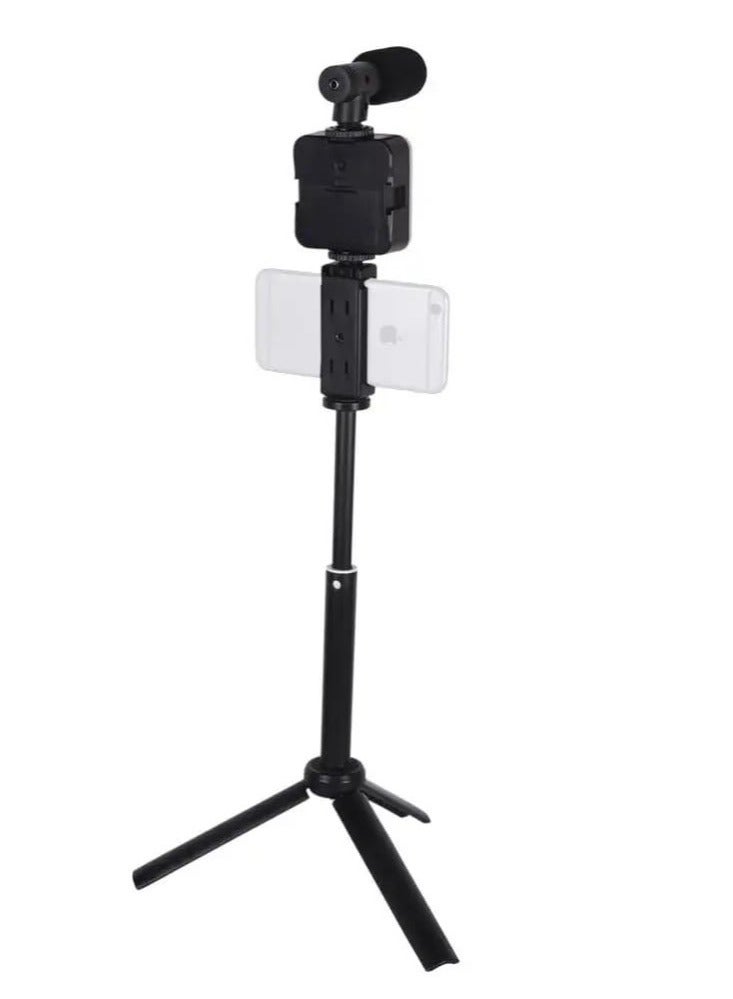 W020 AY-49T Flexible Phone Tripod with Microphone Filling Light Selfie Vlogging Kit - Image 4