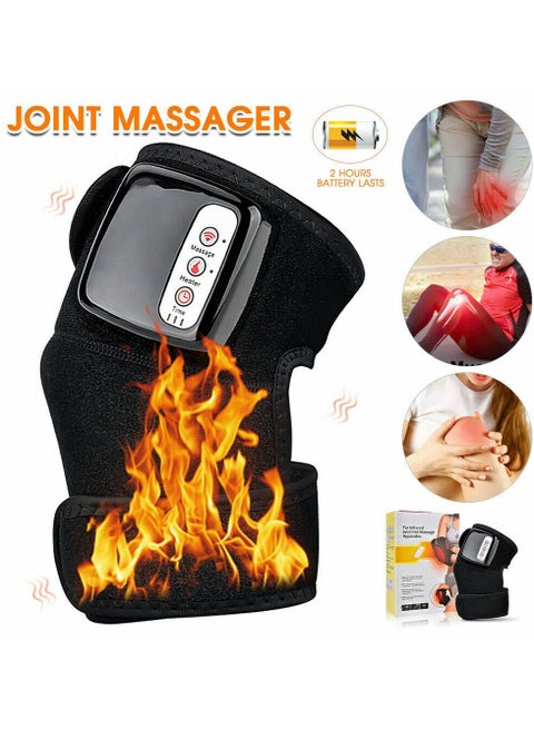 Electric Heating Vibration Knee Joint Pad Brace Massage Therapy with Heat,Vibration Knee Heating Pad for Knee Pain Relief, Heated Knee Brace for Knee,shoulder,Leg Massager Heat Pads