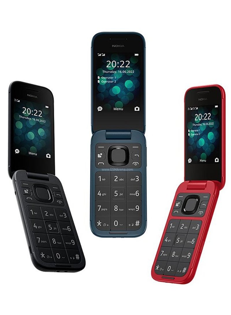 نوكيا 2660 TA-1474، بشريحتين اتصال، أزرق، ذاكرة وصول عشوائي 48 ميجابايت، 128 ميجابايت، شبكة الجيل الرابع مع ضمان لمدة عام - Image 2