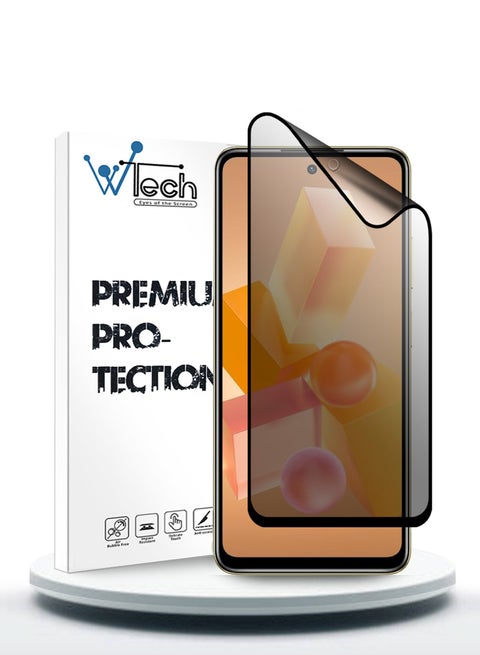 Infinix Hot 40i / Infinix Smart 8 4G 2023 Nano Ceramic Privacy Full Glue Full Cover Matte Flexible Screen Protector (MSCNMP) -  Clear/Black