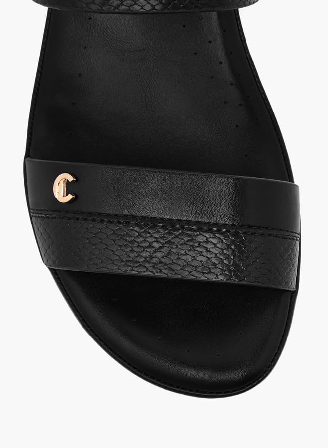 Le Confort Women Textured Strap Sandals with Buckle Closure  - Image 3