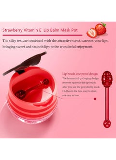 Charm Kiss 3PCS Bee Lip Balm Honey Pot Set, Moisturizing Propolis Lip Mask,Hydrating Prevention Dry and Cracked Lip Scrubs Exfoliator,Lip Sleep Mask Reduces Lip Lines Lip Skin Care Products  - Image 2