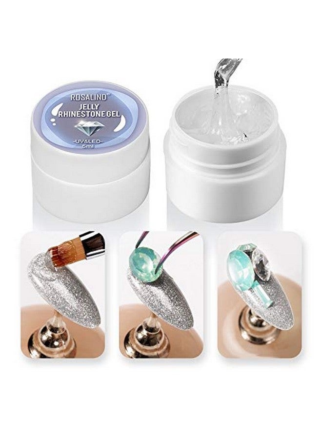 ROSALIND 5ML Jelly Rhinestone Gel Without Wipe Rhinestone Nail Gel Strong Adhesive Glue For Rhinestones Decorations Cure in UV LED Lamp (RL-JRG-A691) - Image 1