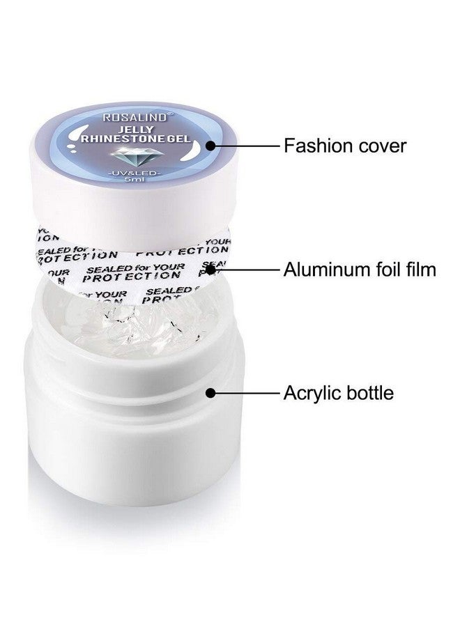 ROSALIND 5ML Jelly Rhinestone Gel Without Wipe Rhinestone Nail Gel Strong Adhesive Glue For Rhinestones Decorations Cure in UV LED Lamp (RL-JRG-A691) - Image 5