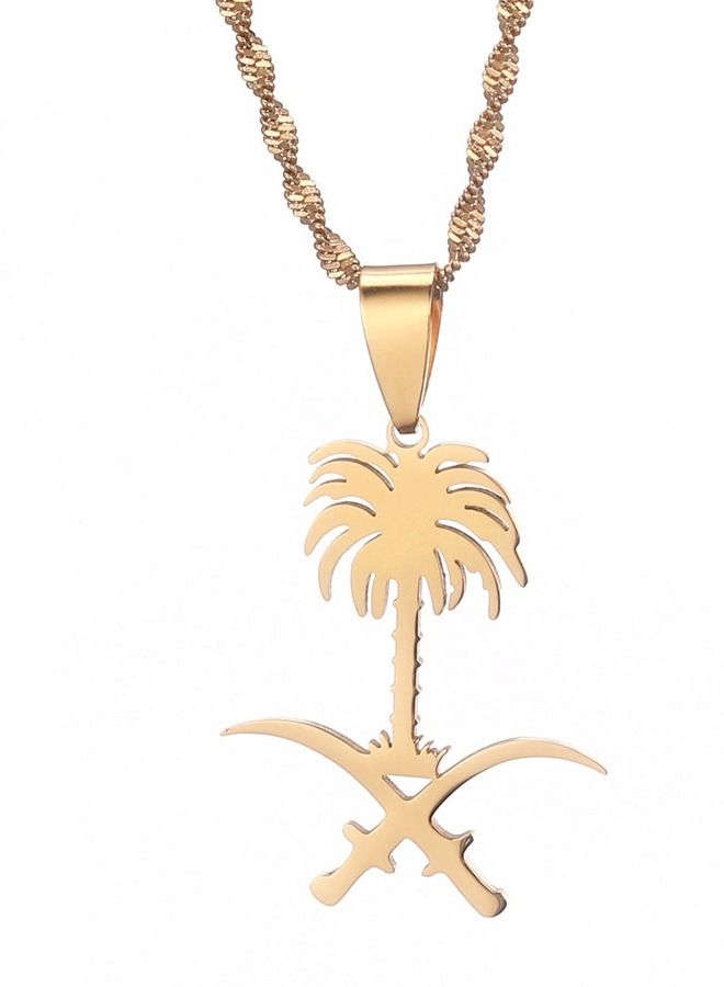 Car hanger with the design of two swords and Saudi palm tree Hanging the car mirror is distinctive accessory to decorate the car