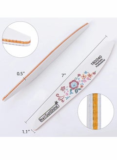Y&D 10 PCS Grit Acrylic Nail Files for Natural Nails 180/240 Reusable File Pack Emery Boards Nails  - Image 3