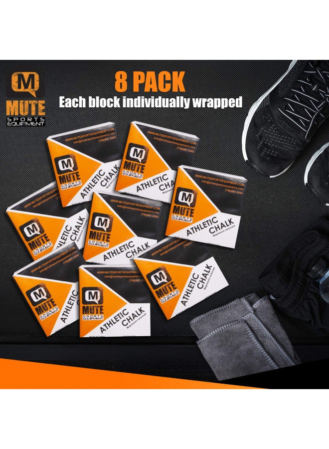 Mute Premium Athletic Gym Chalk Blocks 2 oz. 8 Pack Box | 1 Pound | Magnesium Carbonate | Weightlifting, Gymnastics, Rock Climbing, Olympic Lifting - Image 3