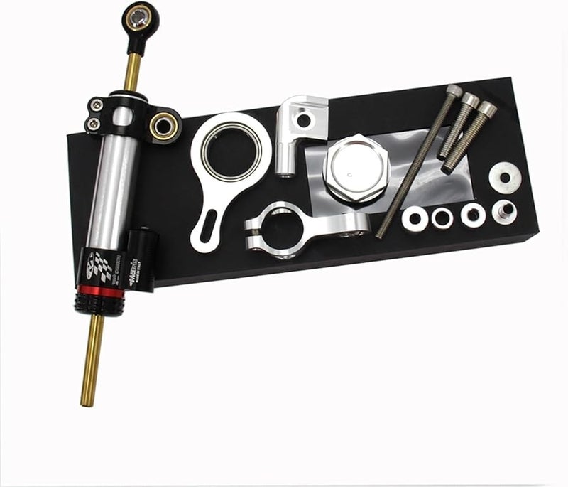 CNC Aluminum Adjustable Motorcycle Steering Damper Bracket Mount Kit For Yamaha YZF R6 R1 Color H - Image 5