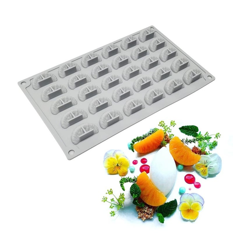 mostsom 3D Tangerine Slice Silicone Mold Orange Segments Fruit Fondant Gum Paste Icing Mold for Cake Cupcake Decoration Chocolate Candy Resin Polymer Clay Soap Embeds Mold Rrange C