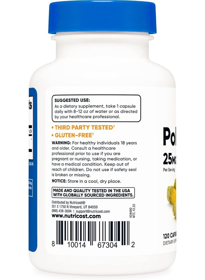 Nutricost Policosanol 25mg, 120 Capsules - Gluten Free, Non-GMO, and Vegetarian Friendly - Image 3