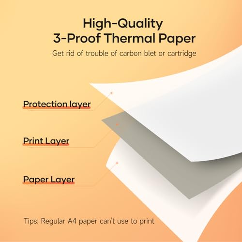 iDPRT 200 Sheets Folding Thermal Paper, US Letter 8.5 x 11 InchT hermal Papers, MT610PRO & MT888 Thermal Paper,Compatible with iDPRT/HPRT/PRT Portable Printer,Continual Feeding Folded Printing Paper - Image 5