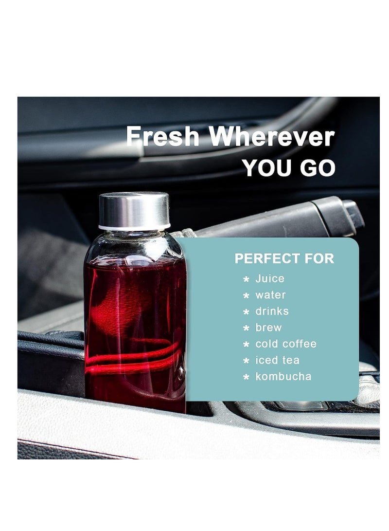 بريميفي 6 عبوات من الزجاجات الشفافة الفارغة مع أغطية وأكمام من الفولاذ المقاوم للصدأ، 18 أونصة - Image 3