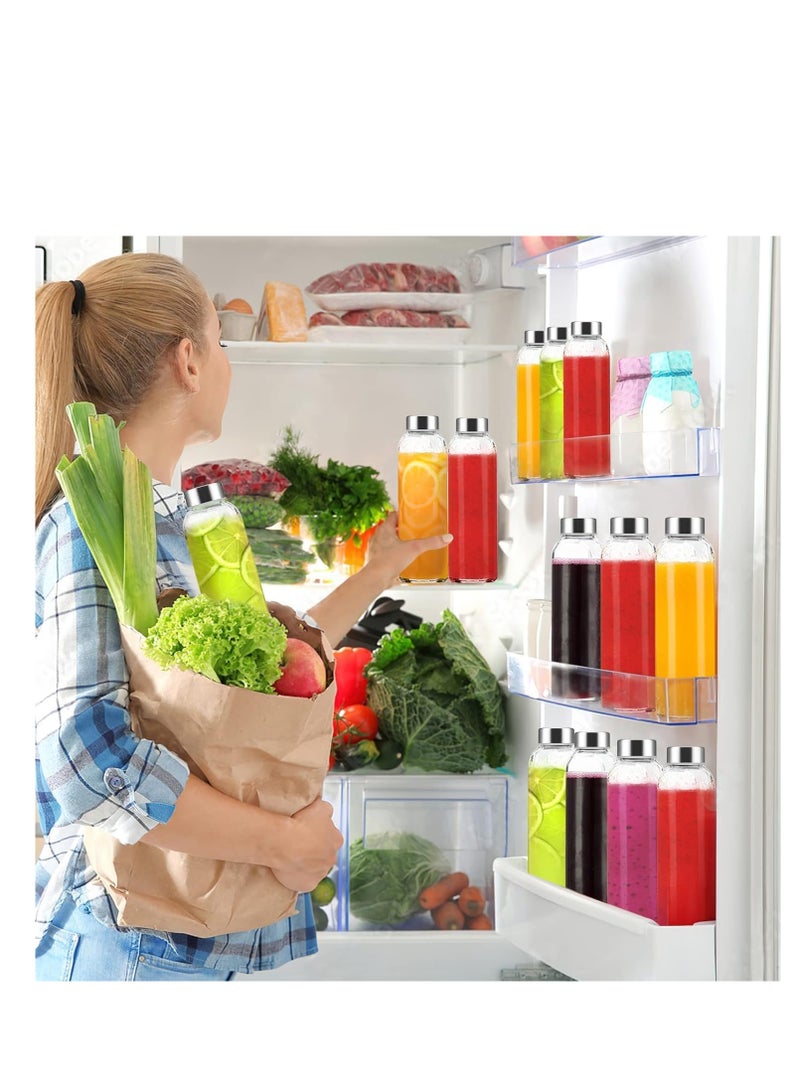 بريميفي 6 عبوات من الزجاجات الشفافة الفارغة مع أغطية وأكمام من الفولاذ المقاوم للصدأ، 18 أونصة - Image 4