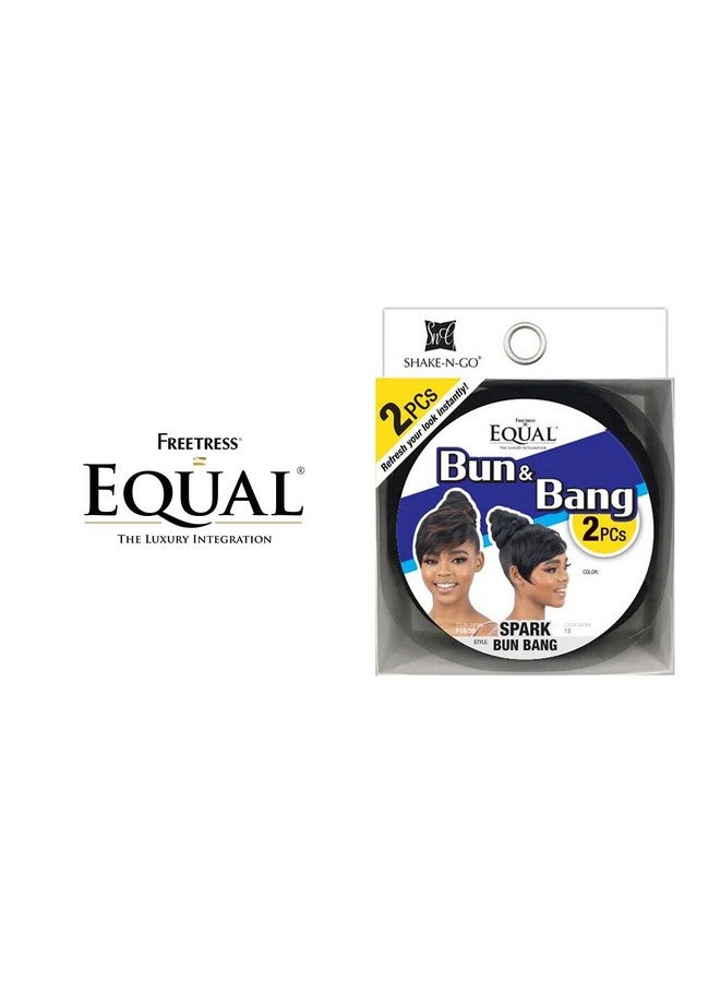 FreeTress Equal Reetress Equal Synthetic Bun And Bang Spark Bun Bang (1 Jet Black) - Image 5