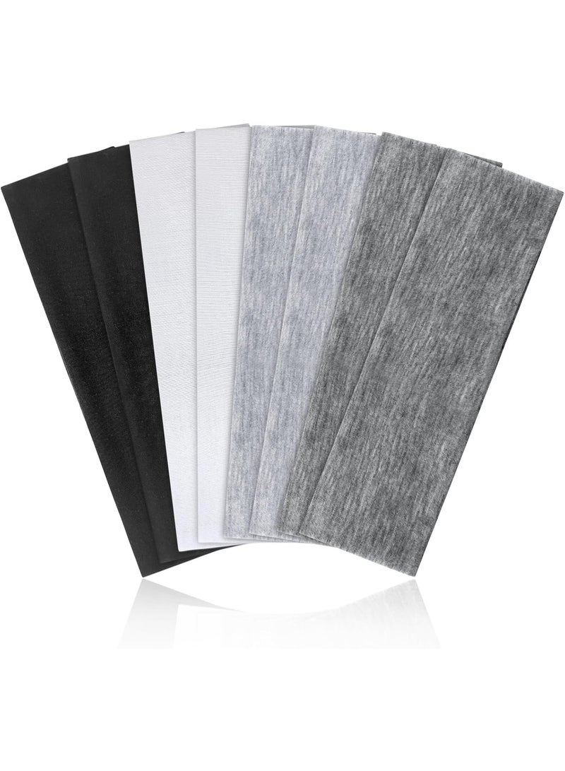 سونسر 8 قطع عصابات للشعر النسائي ، عصابات شعر عصرية للنساء للرجال عصابة رأس ناعمة للسيدات عصابات رأس مرنة اليوغا إكسسوارات الشعر الرياضية متعددة الألوان - Image 1