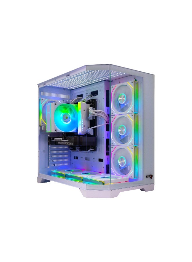 Spear Pc Spear Gaming PC – Intel i5-14400F, RTX 3050, 16GB DDR5, 1TB NVMe SSD 3300MB/s, 600W PSU, ARGB Case with 7 RGB Fans & Remote Control SGPC127 White - Image 1