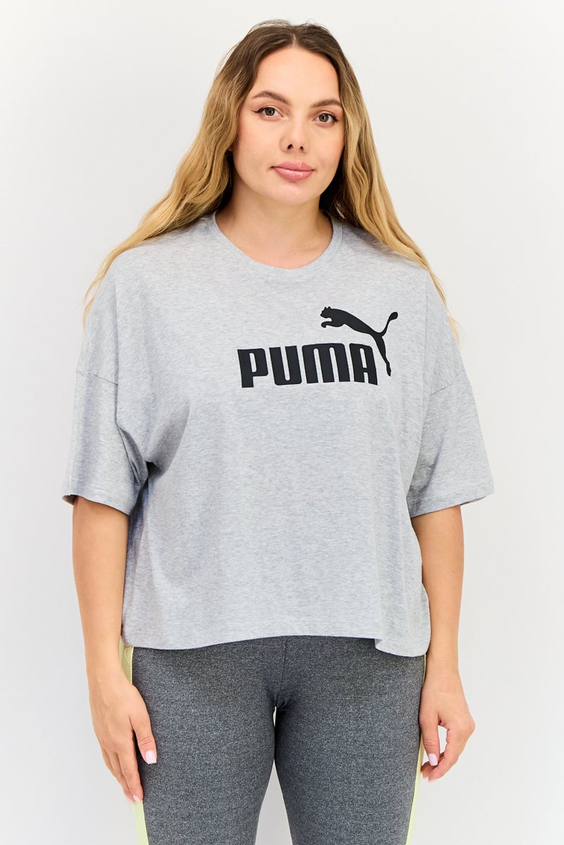PUMA Women Sportswear Fit Short Sleeve Outdoor Top, Grey - Image 1